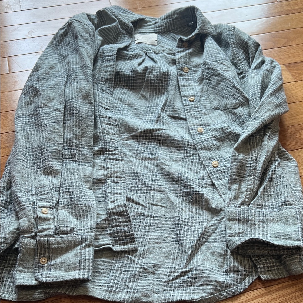 J. Crew Gray Plaid Button Down Shirt